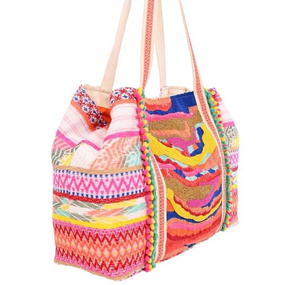 NEW AMERICA & BEYOND women's isabella embellished tote bag in multicolor - Picture 2 of 4